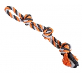 Bavlnené dvojité lano 3 knoty 60cm/450g hračka pre psa